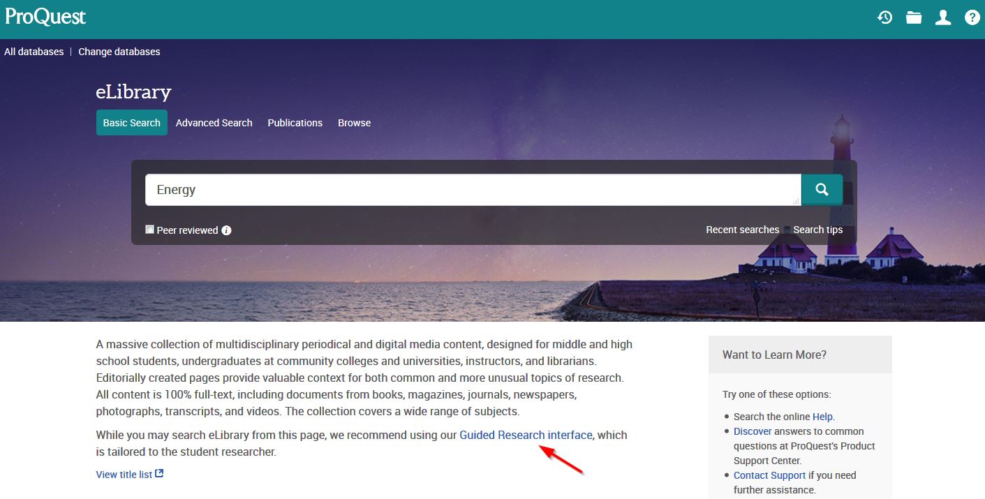 How to navigate between the new eLibrary and the eLibrary database on ...