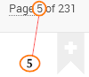 Example of the page number in the reader